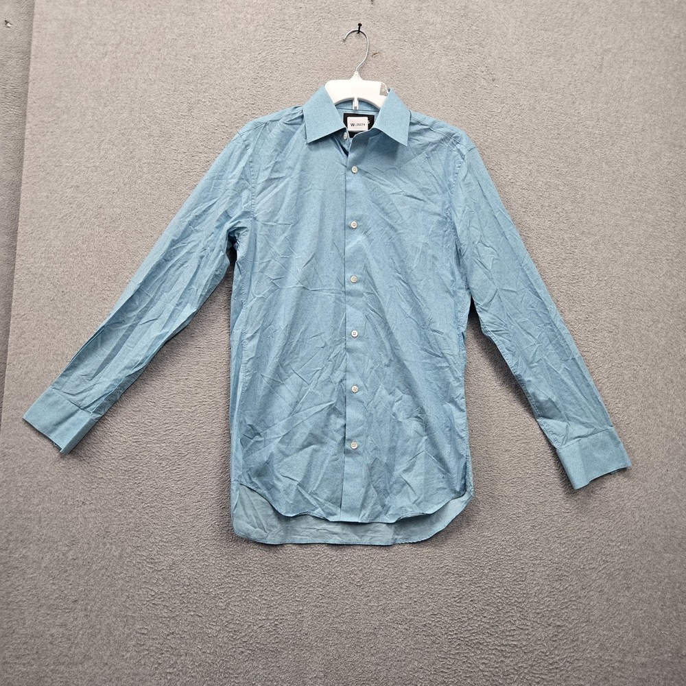 Bonobos Men Button Up Shirt 15 34 Blue Floral Slim Fit Stretch Long Sleeve